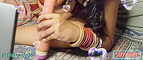Desi Wife Played With A Dildo....sucking Dildo & Pussy Fingering
